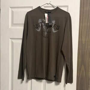 Men's Brown Long Sleeve Shirt from Europe